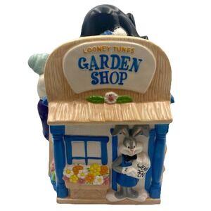 VTG 1997 Looney Tunes Warner Bros‎ Garden Shop Cookie Jar Sylvester Tweety Bugs